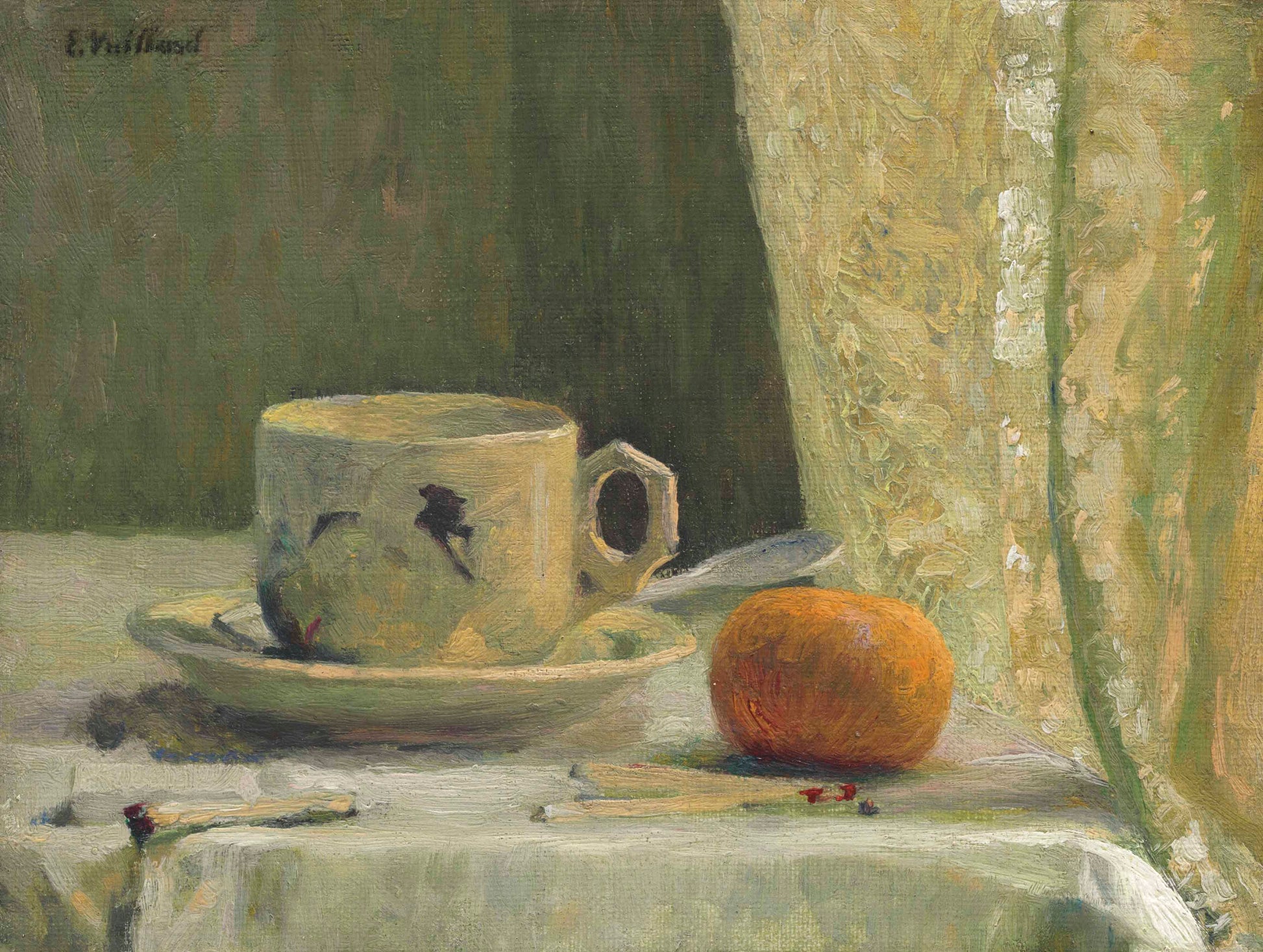 Tasse et mandarine - Édouard Vuillard
