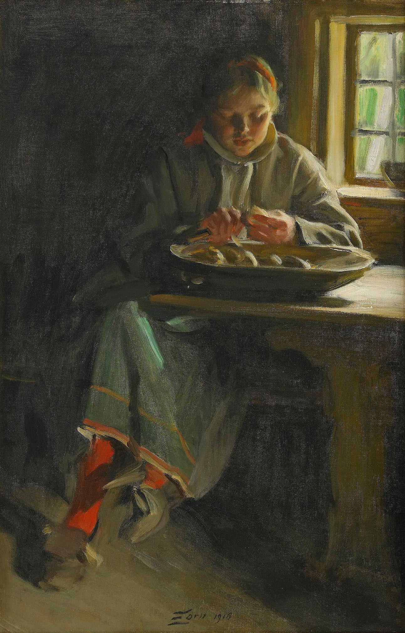 Éplucher les pommes de terre - Anders Zorn