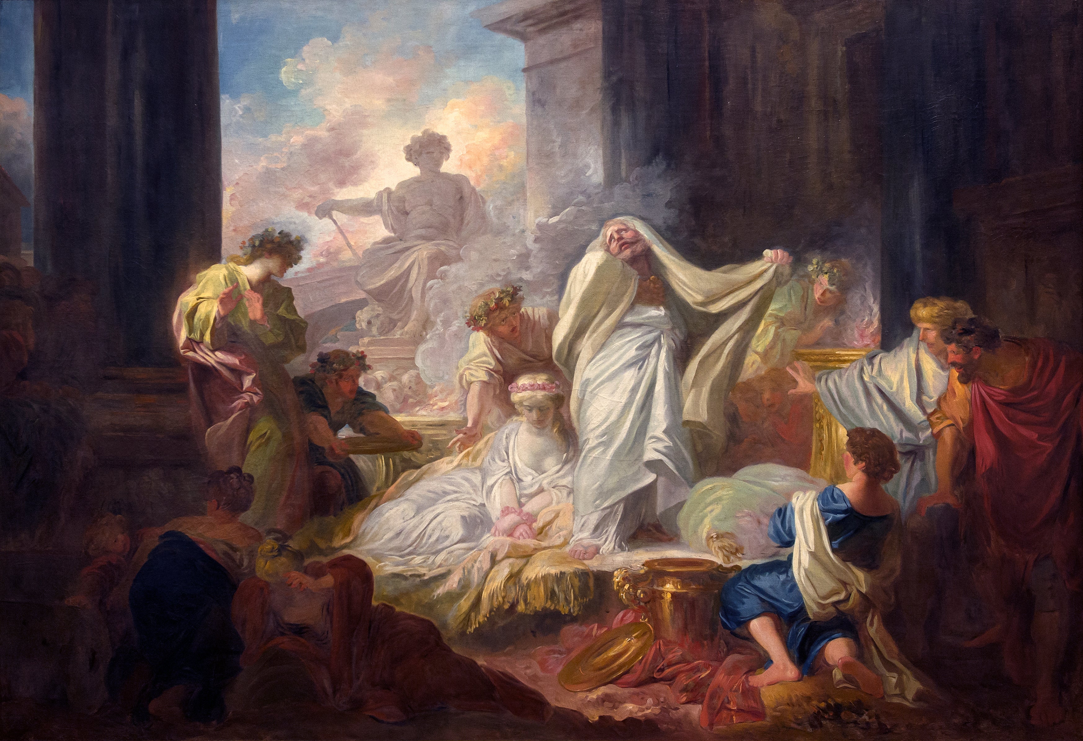 Corésus et Callirrhoé, esquisse - Jean-Honoré Fragonard