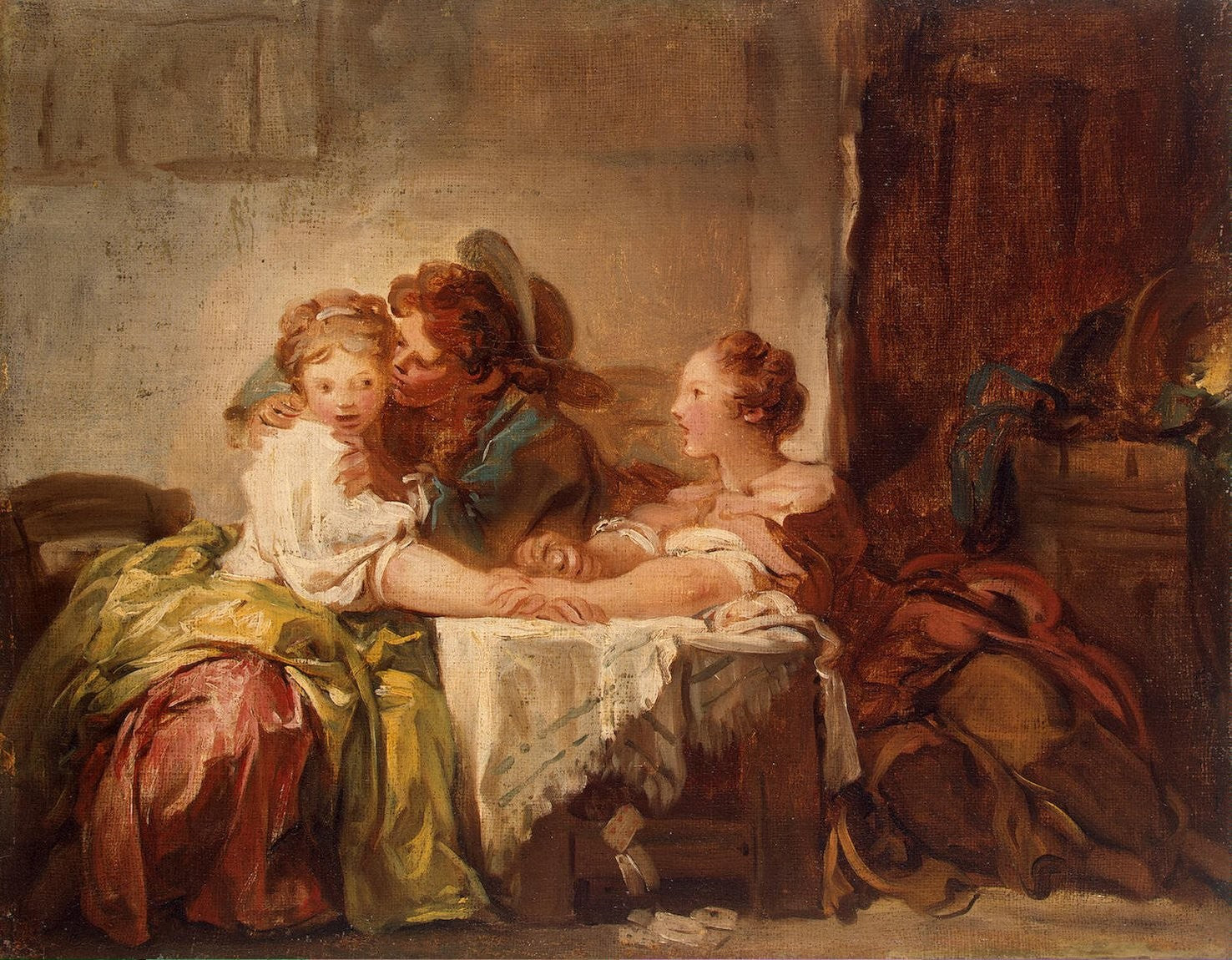 L'Enjeu perdu ou le baiser gagné - Jean-Honoré Fragonard