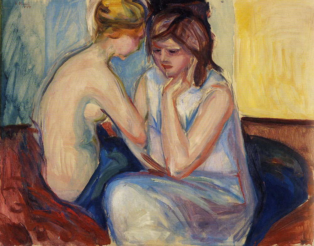 Reproduction du tableau « Conversation - Edvard Munch » par Alpha Reproduction en peinture à l’huile