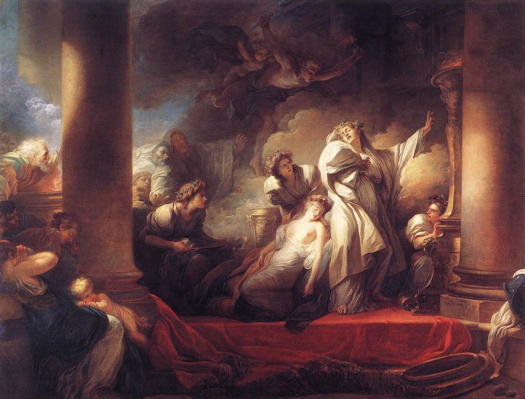 Le grand prêtre Corésus se sacrifie pour sauver Callirhoé - Jean-Honoré Fragonard