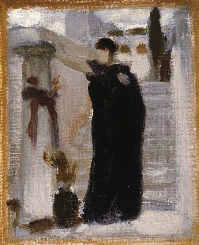 Esquisse en couleur pour « Électre au tombeau d'Agamemnon » - Frederic Leighton