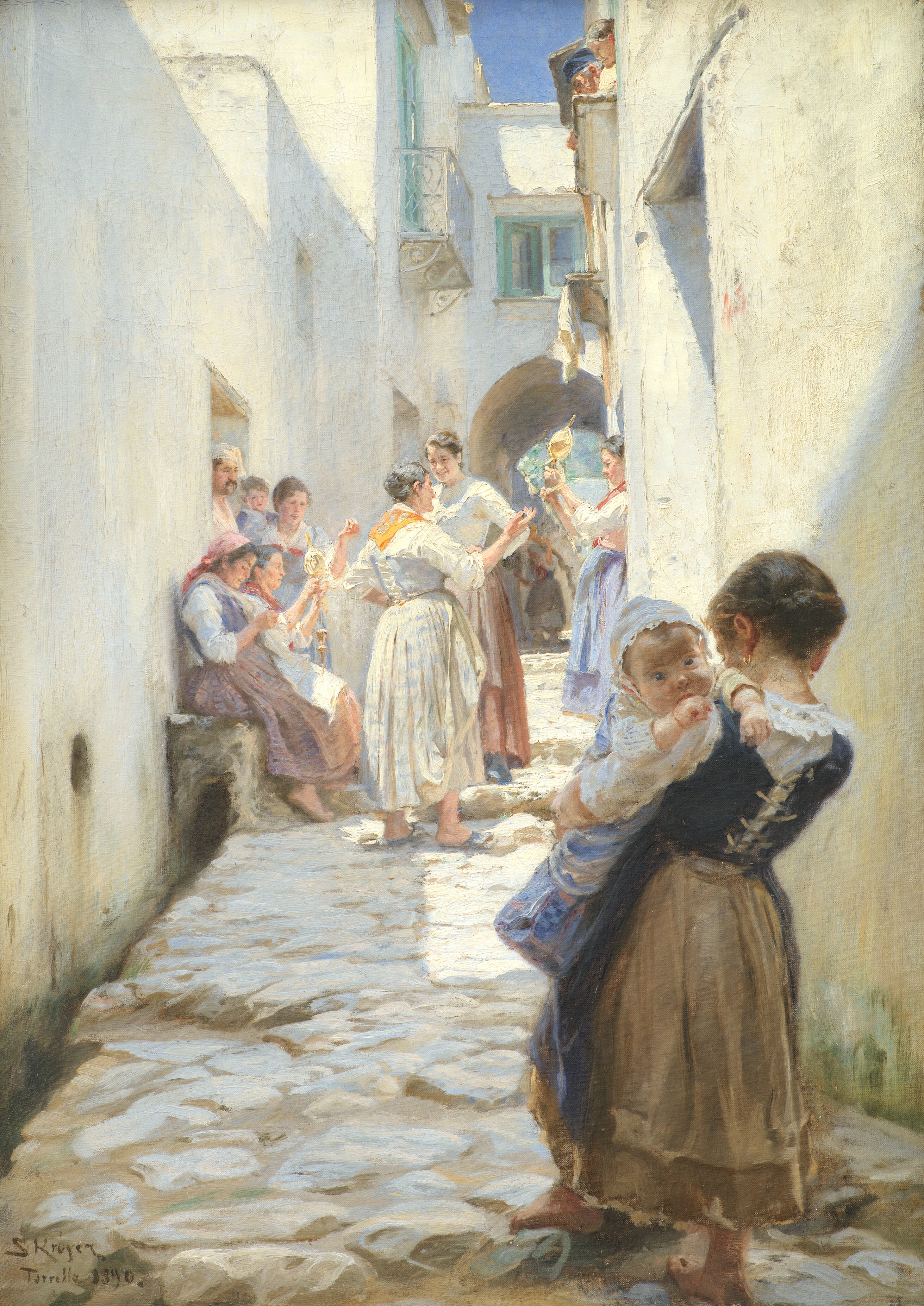 Une rue de Torello, Italie - Peder Severin Krøyer