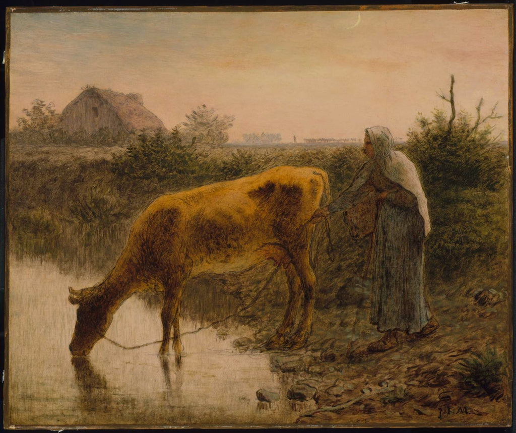 Paysanne abreuvant sa vache - Jean-François Millet