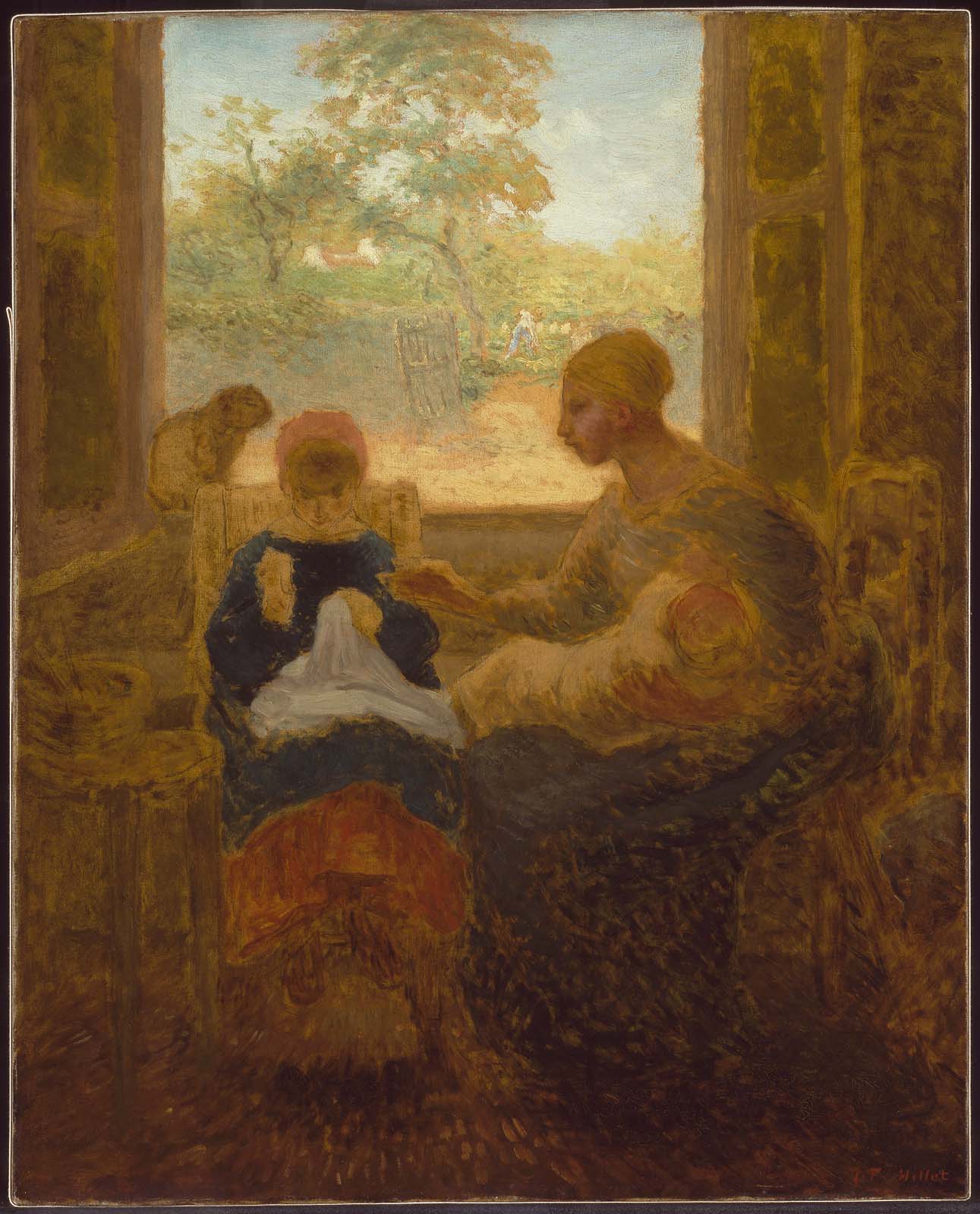 Cours de couture - Jean-François Millet