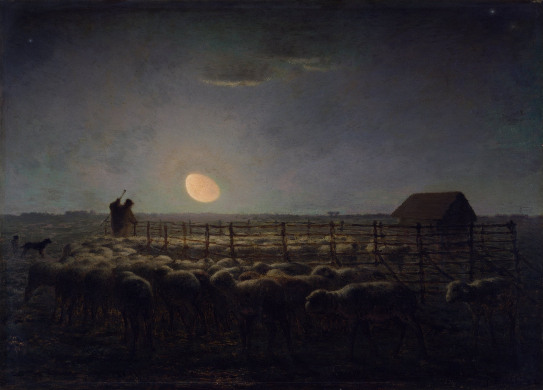 La Bergerie, Clair de Lune - Jean-François Millet