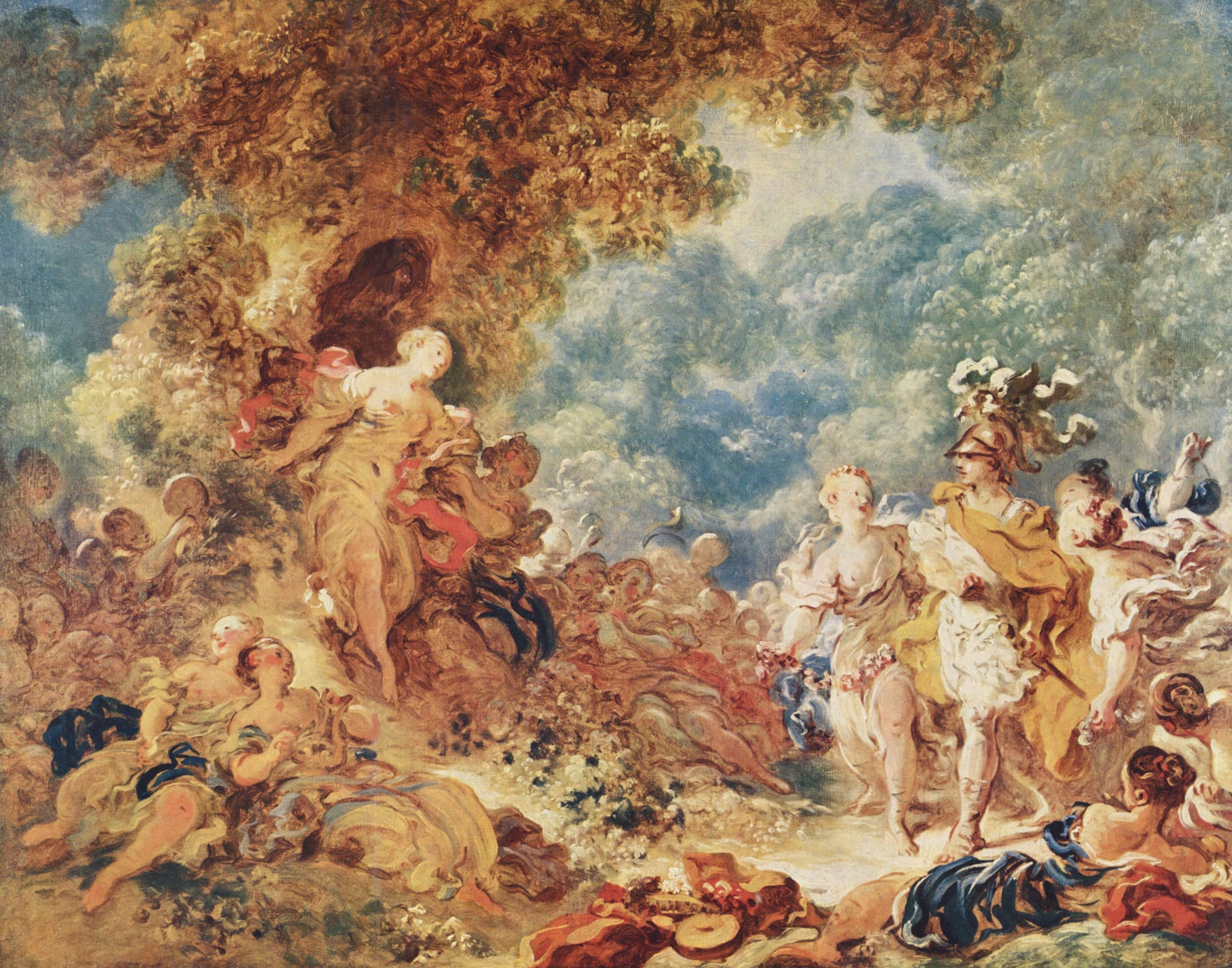 Renaud dans les jardins d'Armide - Jean-Honoré Fragonard
