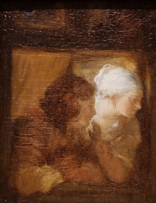 Jeune couple à la fenêtre - Jean-Honoré Fragonard