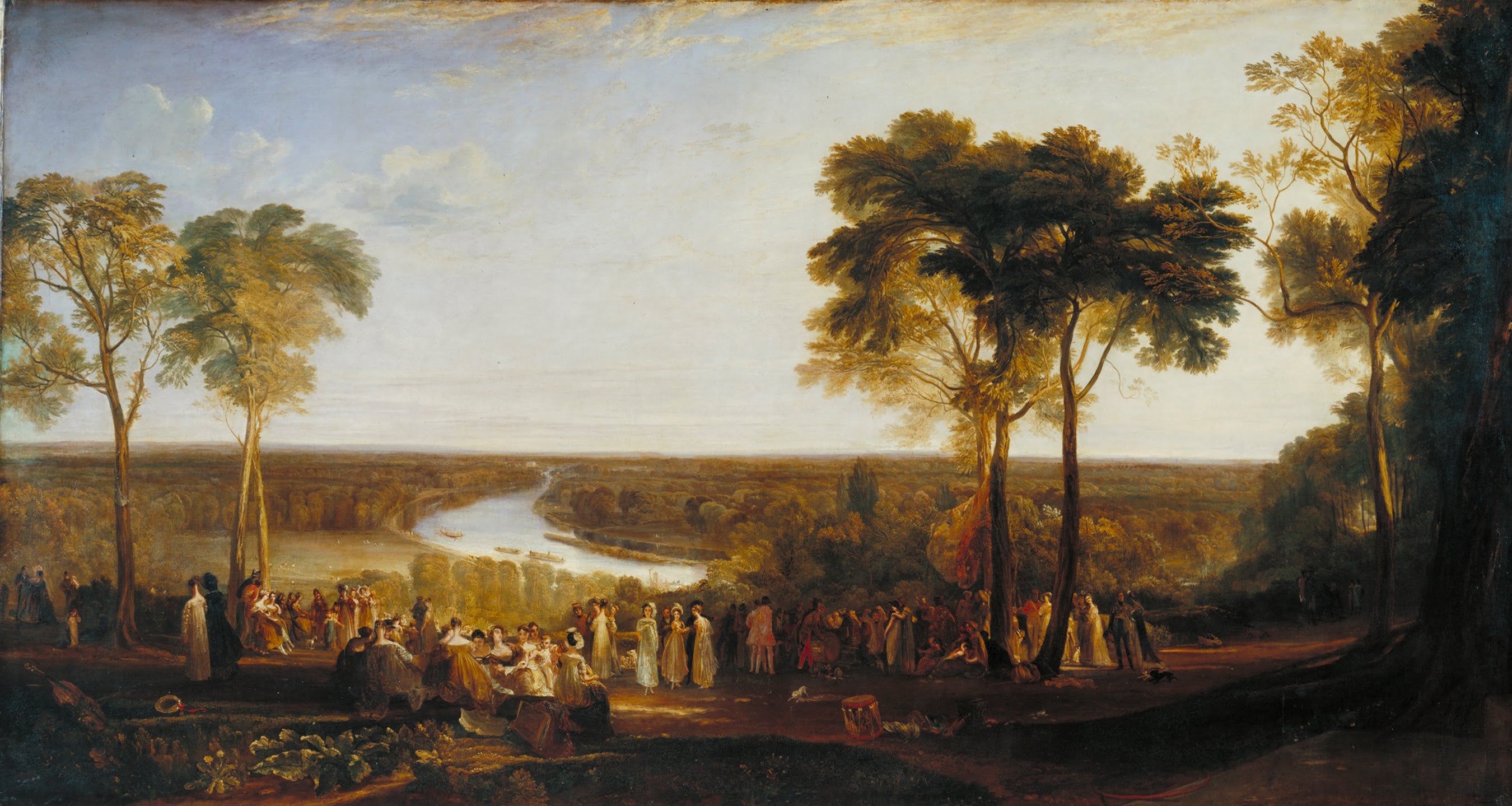 Reproduction du tableau « England: Richmond Hill, on the Prince Regent's Birthday - J. M. W. Turner » par Alpha Reproduction en peinture à l’huile