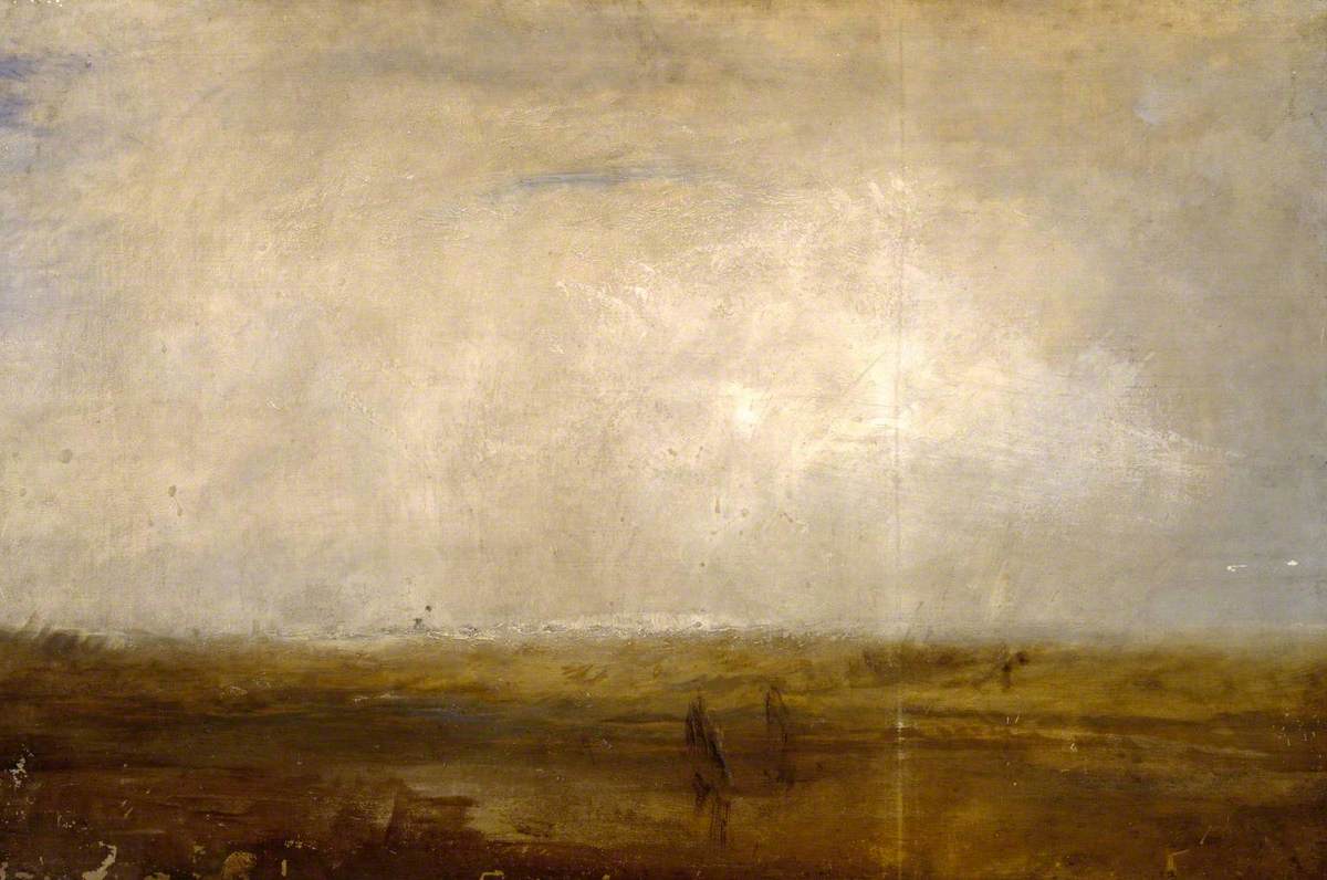 Reproduction du tableau « A Sandy Beach - J. M. W. Turner » par Alpha Reproduction en peinture à l’huile