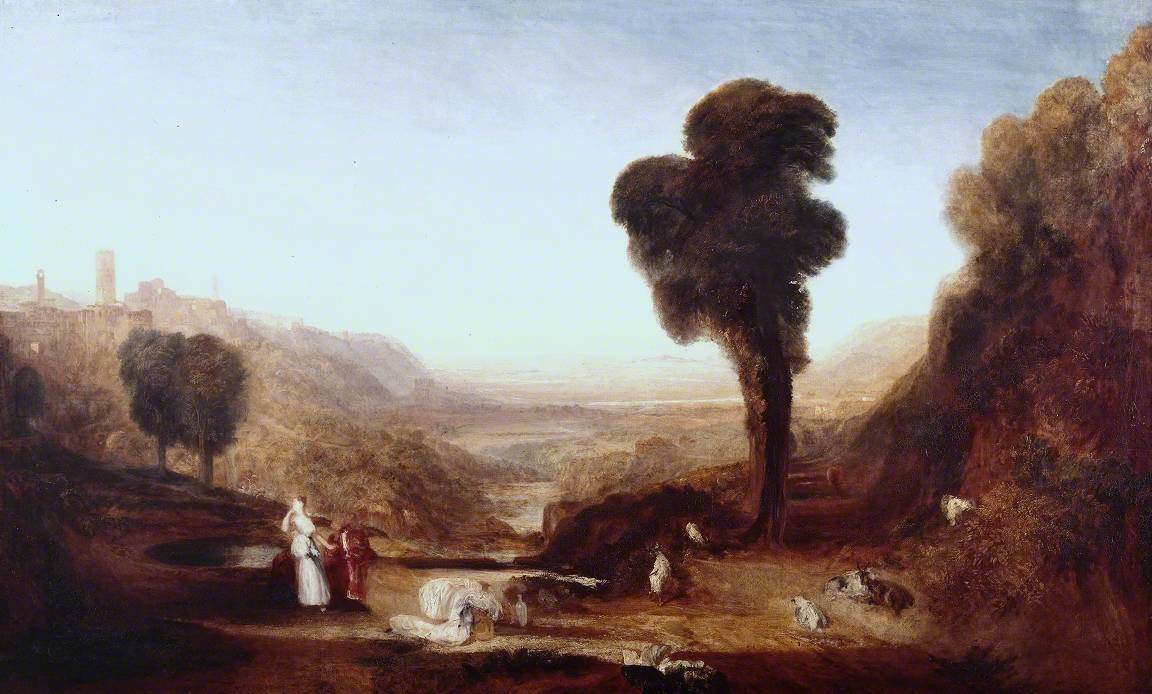 Reproduction du tableau « Landscape: Christ and the Woman of Samaria - J. M. W. Turner » par Alpha Reproduction en peinture à l’huile