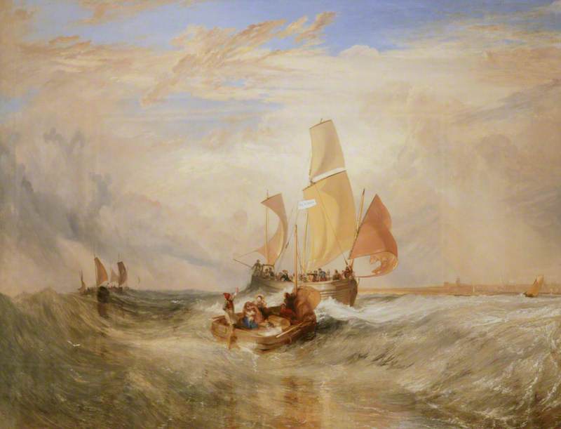 Reproduction du tableau « 'Now for the Painter' (Rope) – Passengers Going on Board - J. M. W. Turner » par Alpha Reproduction en peinture à l’huile