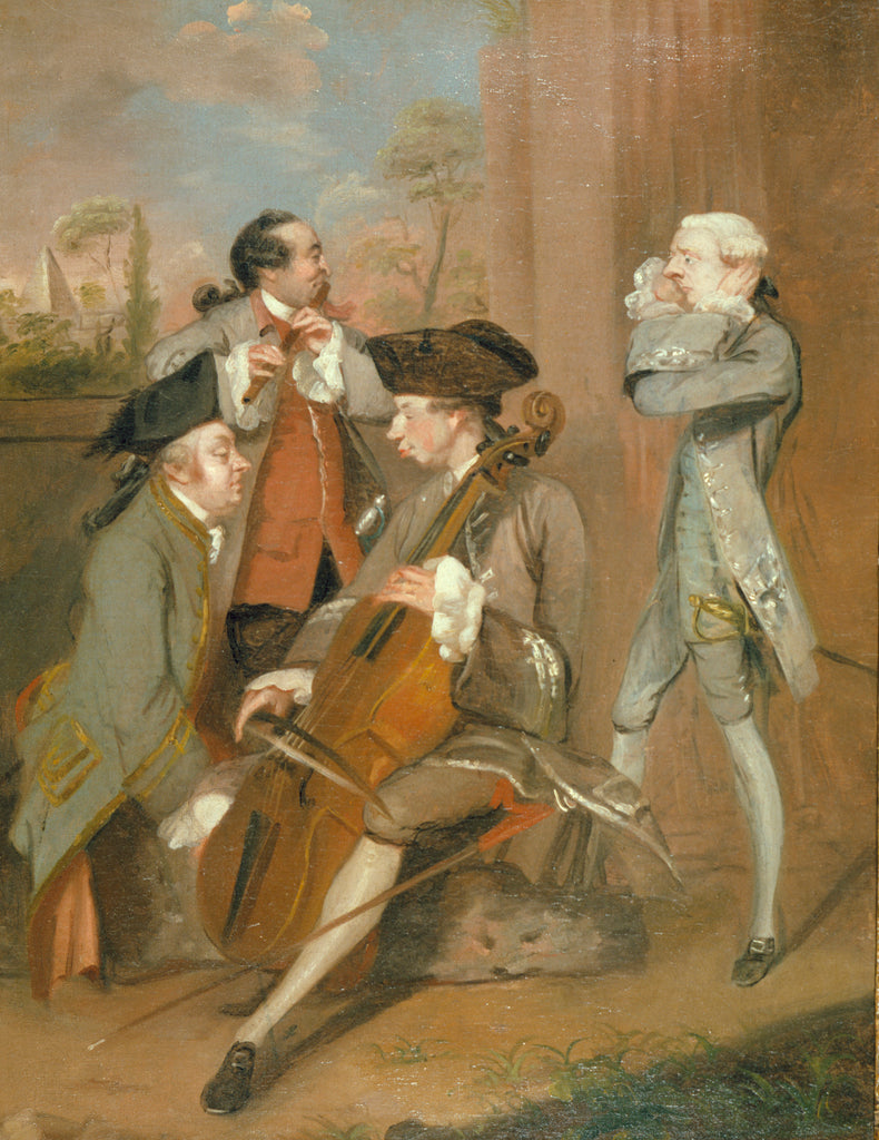 Un groupe de caricatures : Sir Charles Turner, M. Cook, M. John Woodyeare et le révérend Dr William Drake - Joshua Reynolds