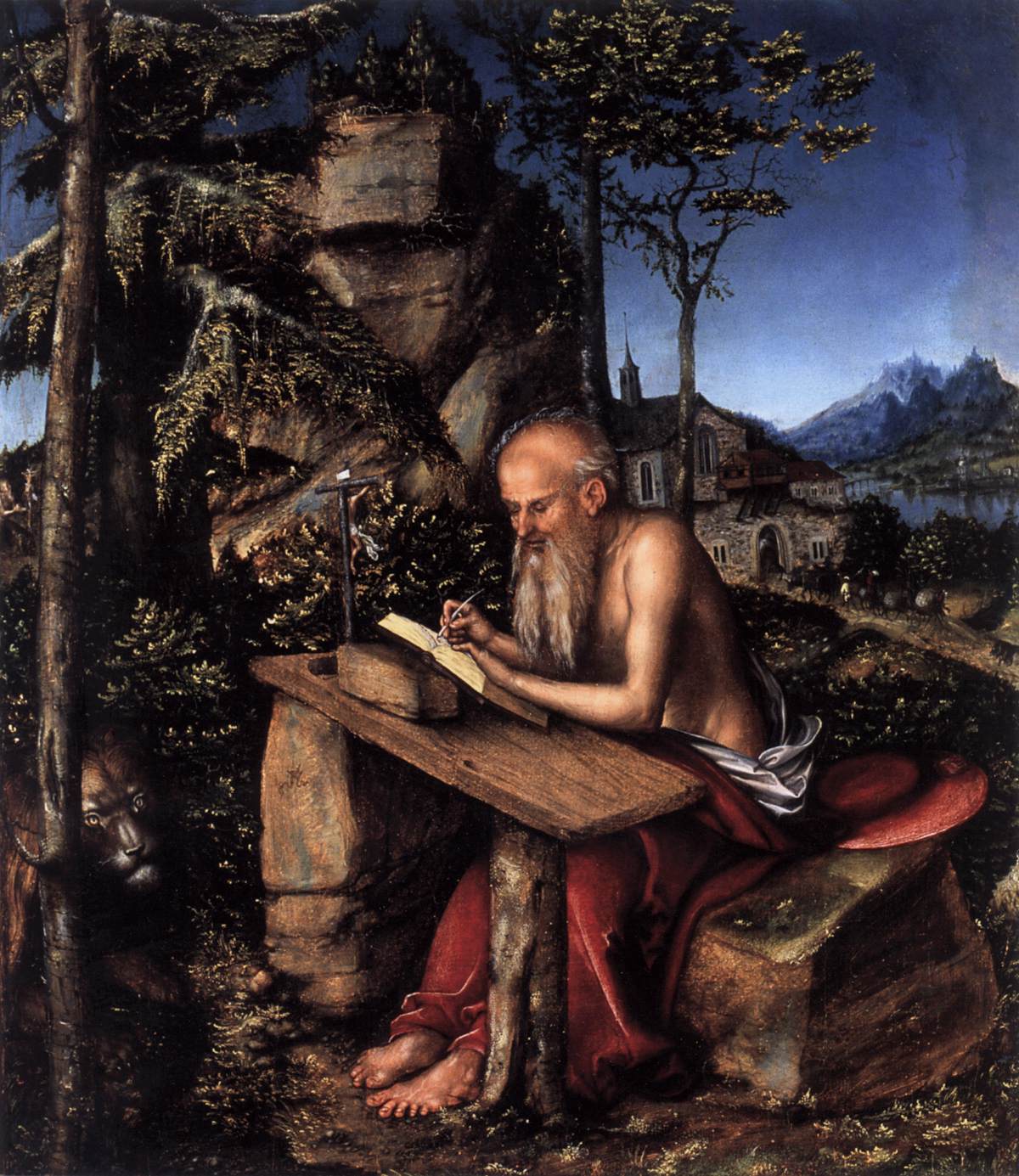Saint Jérôme dans un paysage - Lucas Cranach the Elder