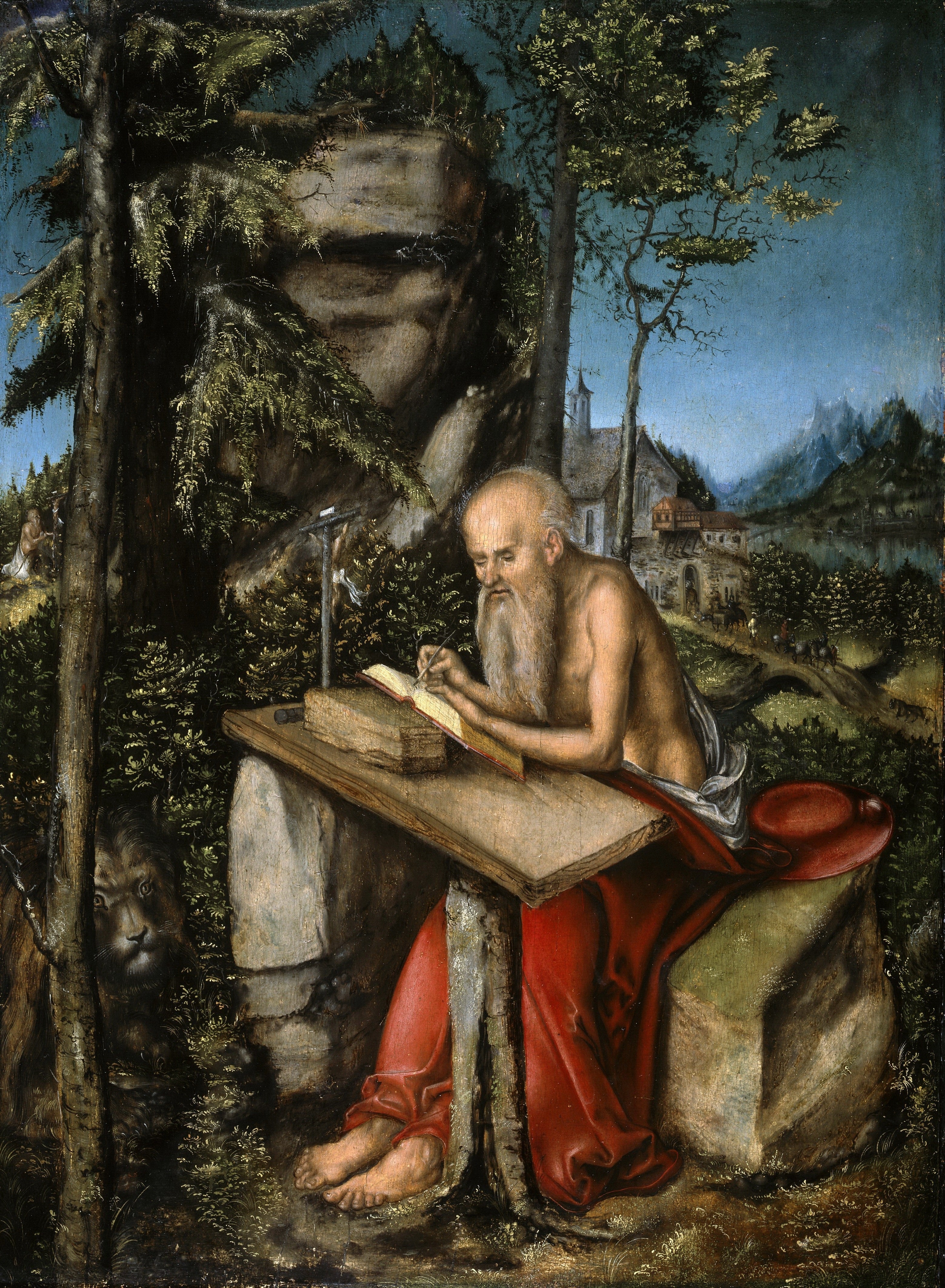 Saint Jérôme dans un paysage rocheux - Lucas Cranach the Elder