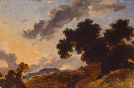 Paysage montagneux au coucher du soleil - Jean-Honoré Fragonard