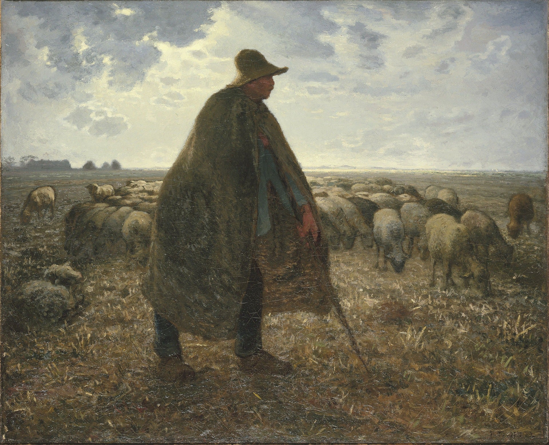Berger gardant son troupeau - Jean-François Millet