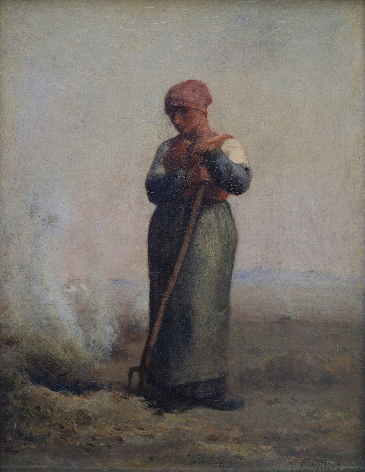 La Brûleuse d'herbes - Jean-François Millet