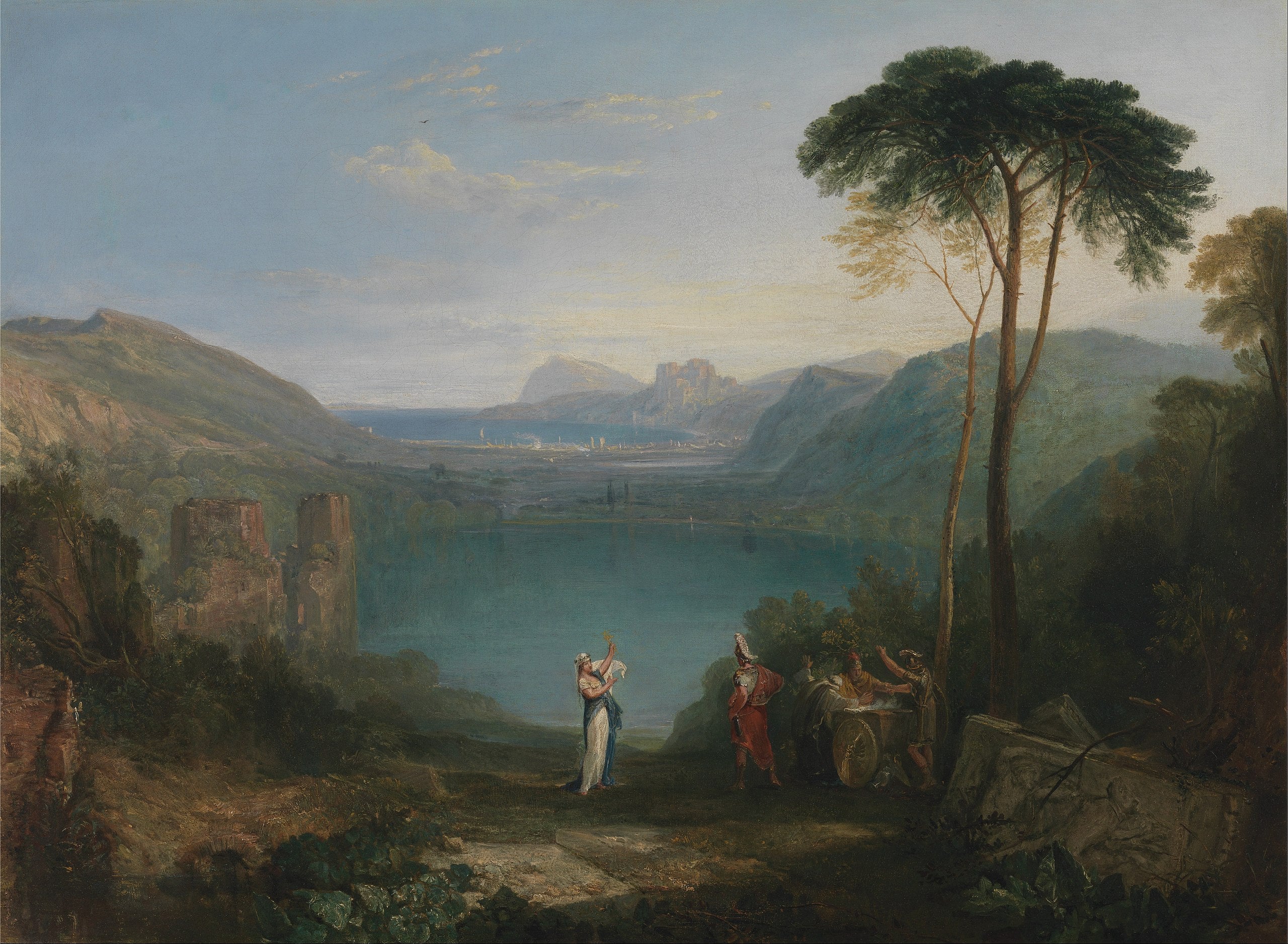 Reproduction du tableau « Lake Avernus: Aeneas and the Cumaean Sybil - J. M. W. Turner » par Alpha Reproduction en peinture à l’huile