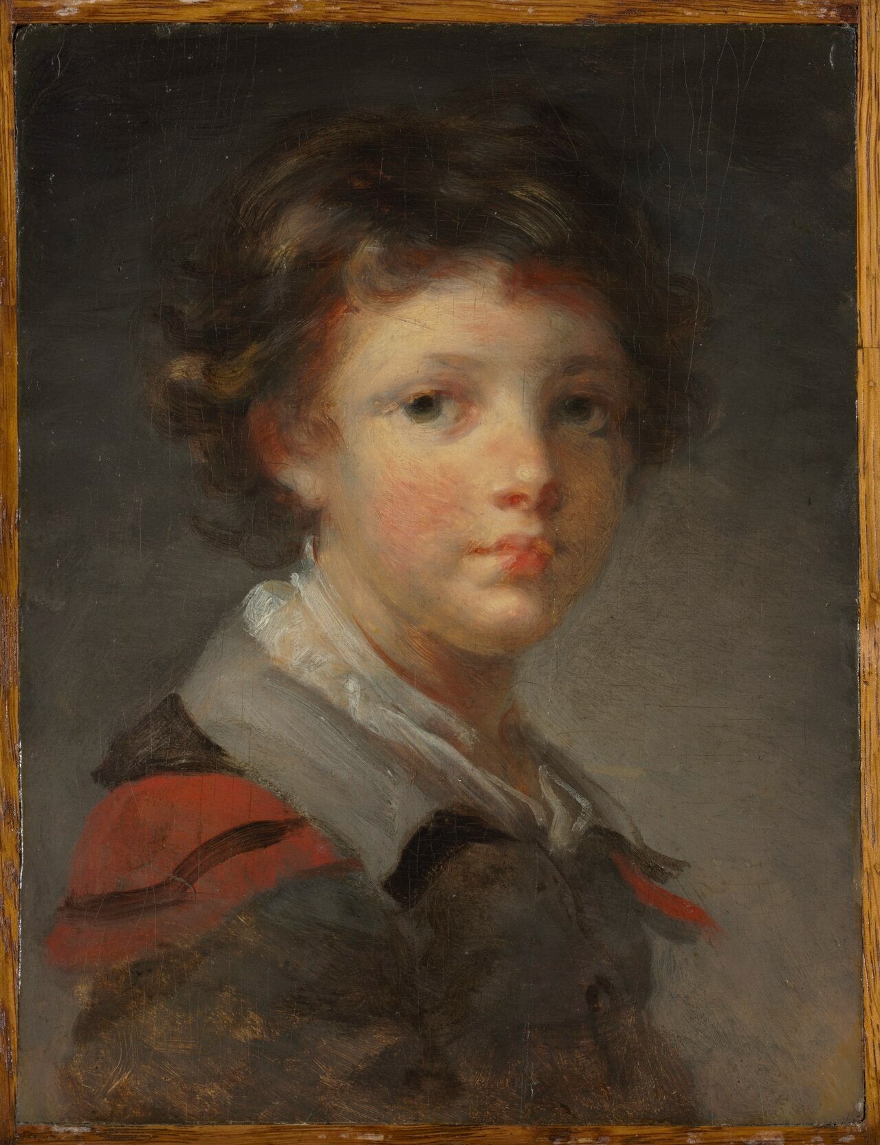 Un garçon dans un manteau doublé de rouge - Jean-Honoré Fragonard