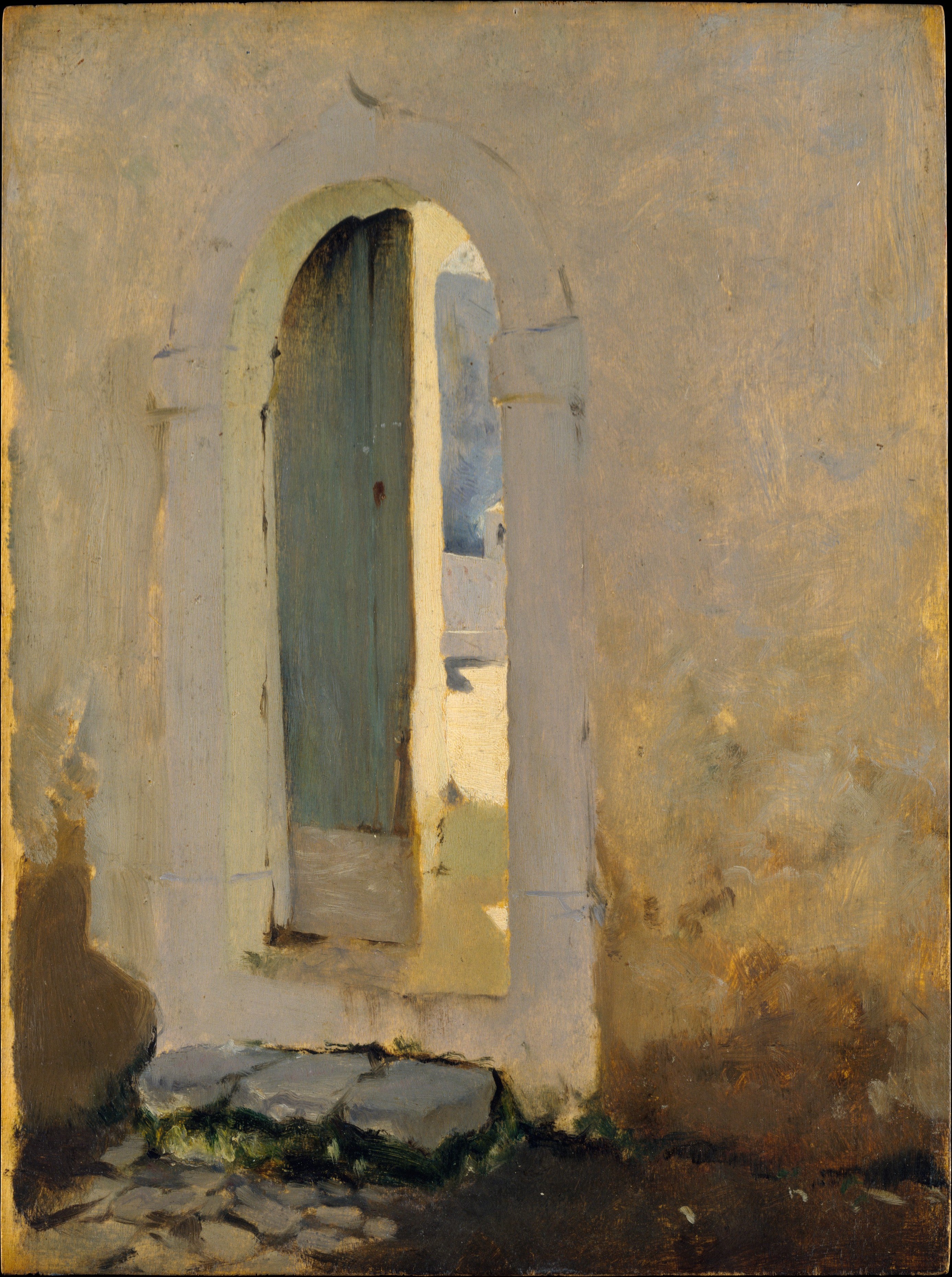 Reproduction du tableau « Porte ouverte, Maroc - John Singer Sargent » par Alpha Reproduction en peinture à l’huile