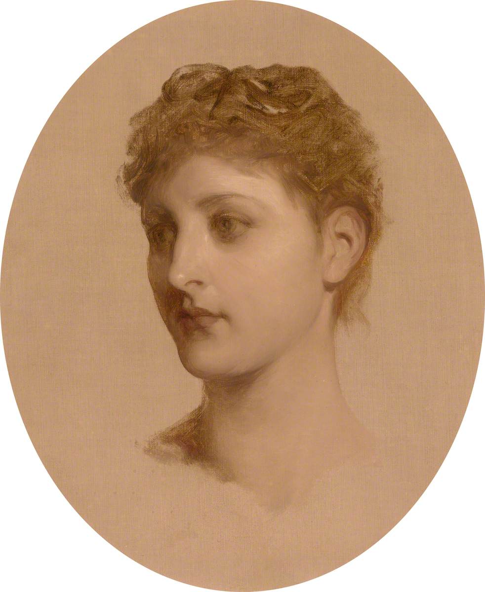 Une tête de dame (étude) - Thomas Francis Dicksee