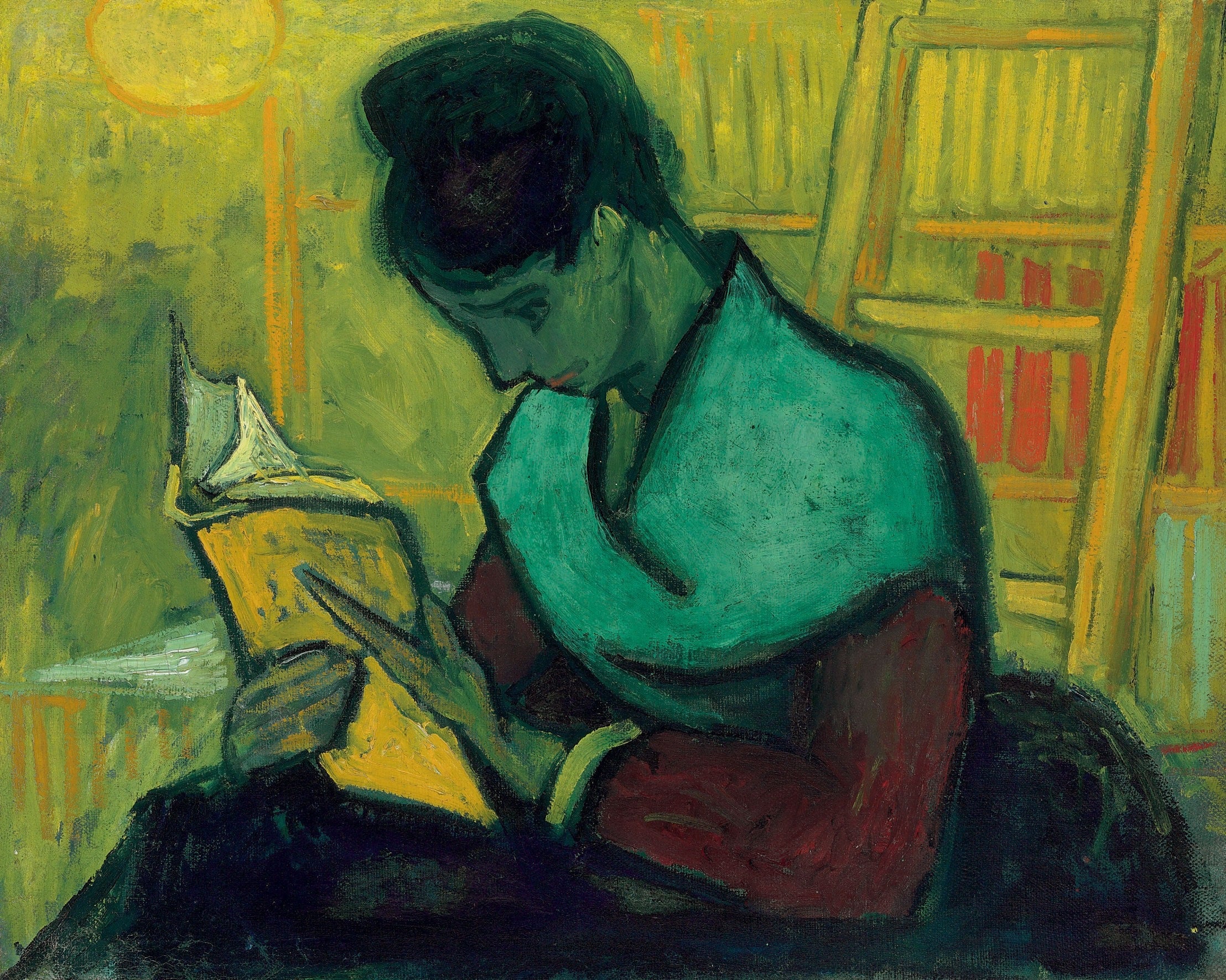 Reproduction du tableau « Une liseuse de romans - Vincent van Gogh » par Alpha Reproduction en peinture à l’huile
