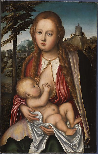 La Vierge allaitant l'enfant - Lucas Cranach the Elder