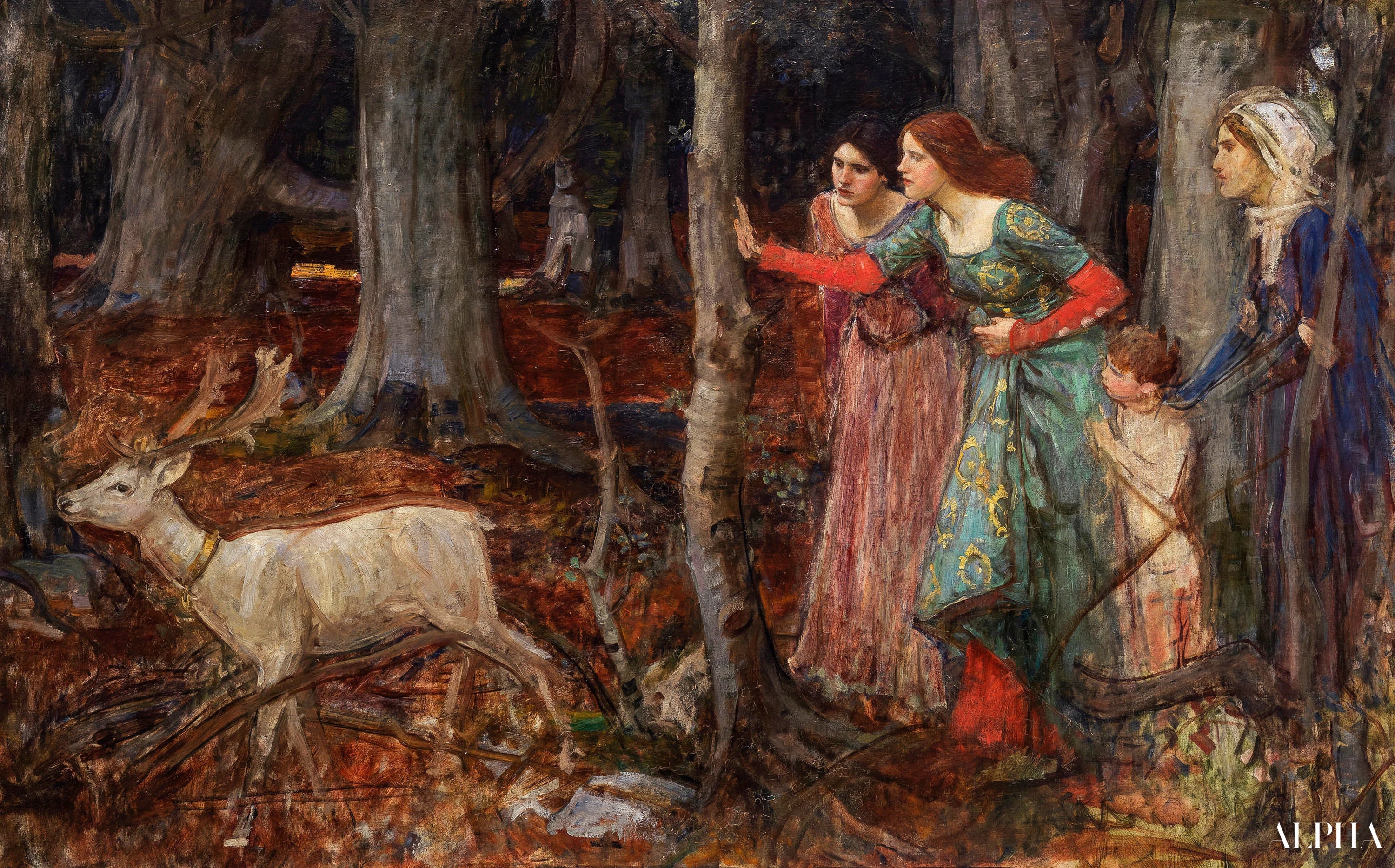 Reproduction du tableau « Le bois mystique - John William Waterhouse » par Alpha Reproduction en peinture à l’huile
