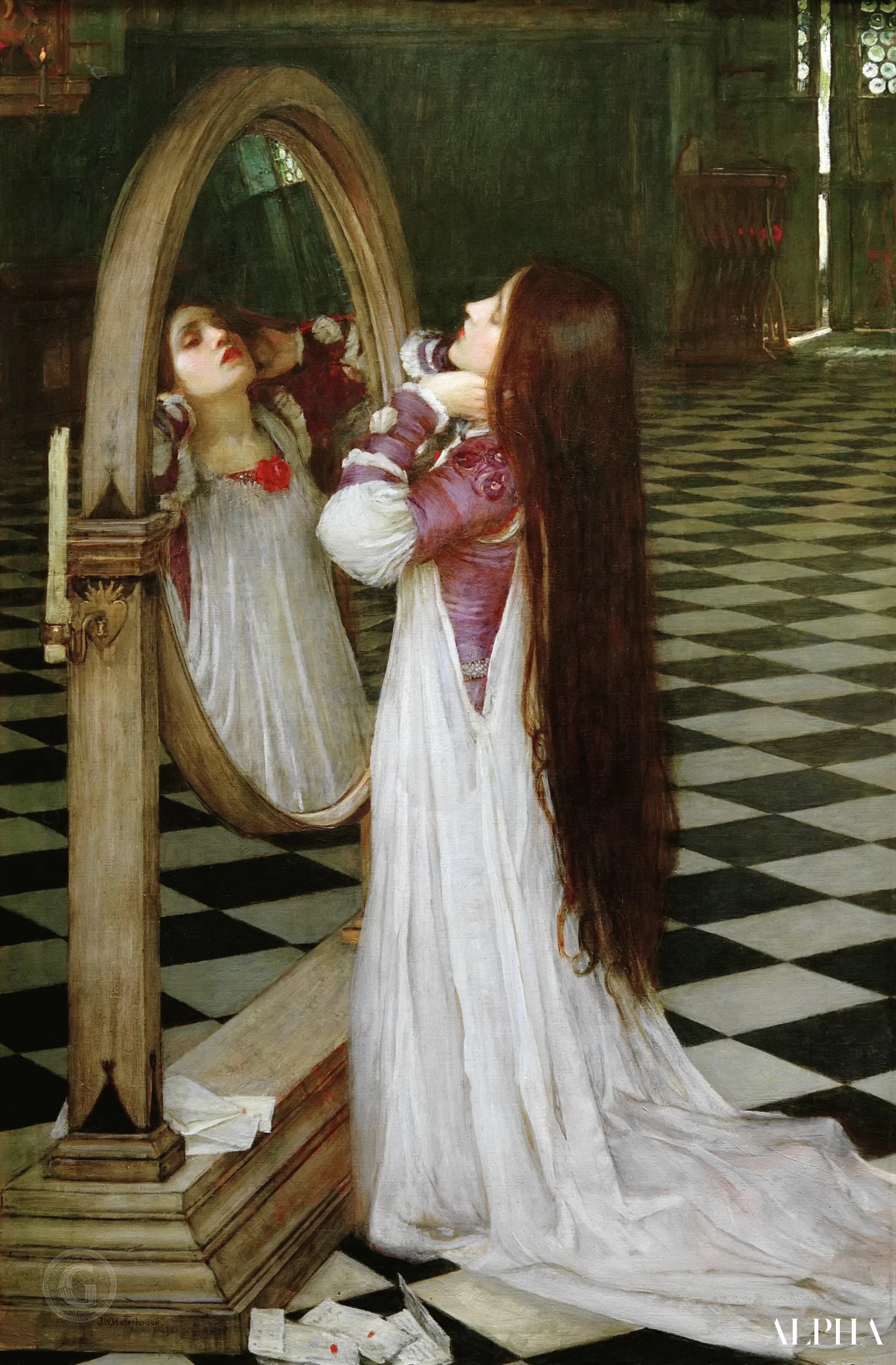 Reproduction du tableau « Mariana dans le Sud - John William Waterhouse » par Alpha Reproduction en peinture à l’huile