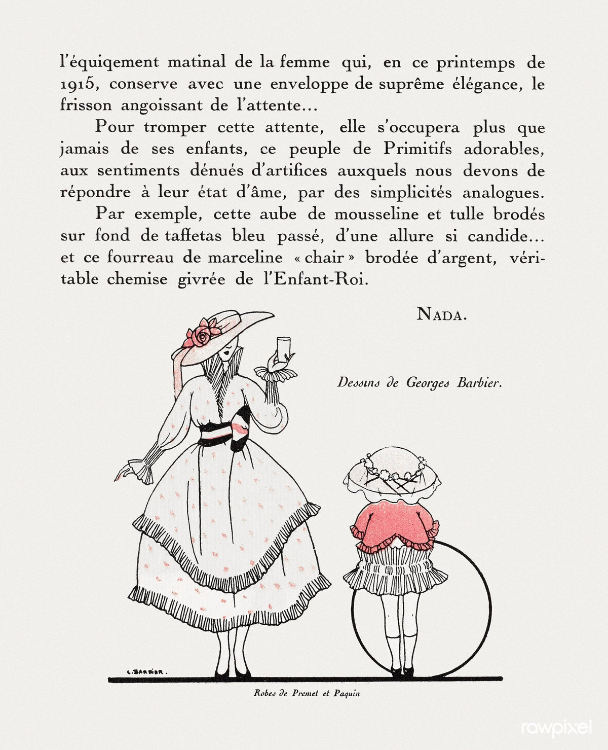 Illustration de mode Art déco par George Barbier