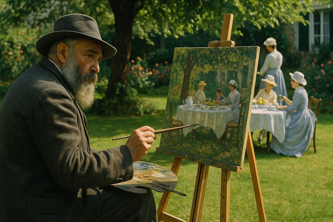 Le Déjeuner de Monet : repas avec soleil