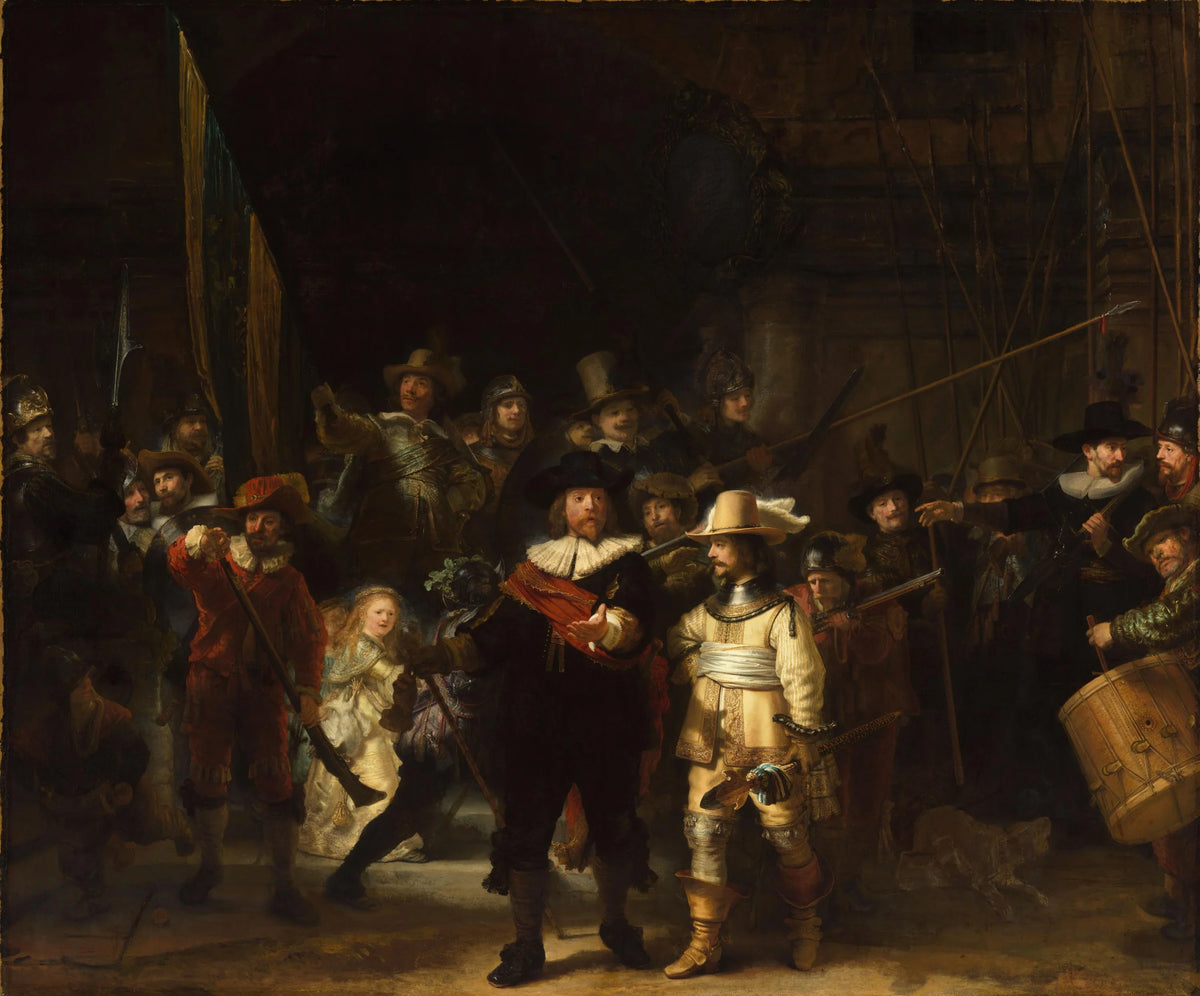 Rembrandt, La Ronde de nuit, tableau complet, 1642