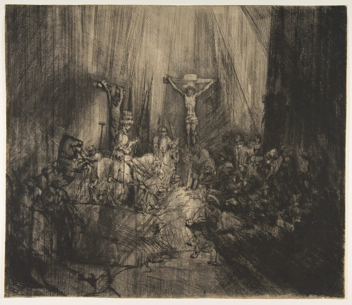 Rembrandt, Les Trois Croix, quatrième état vers 1660, Metropolitan Museum of Art