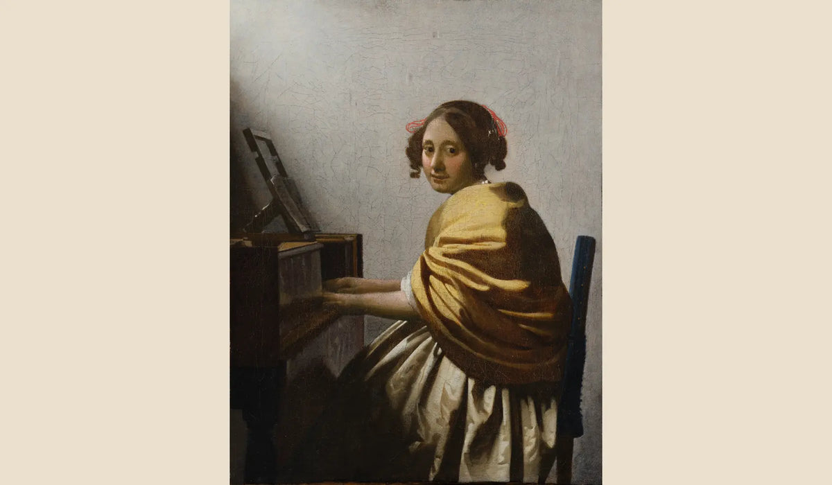 Jeune Femme assise au virginal de Vermeer, œuvre de la Leiden Collection
