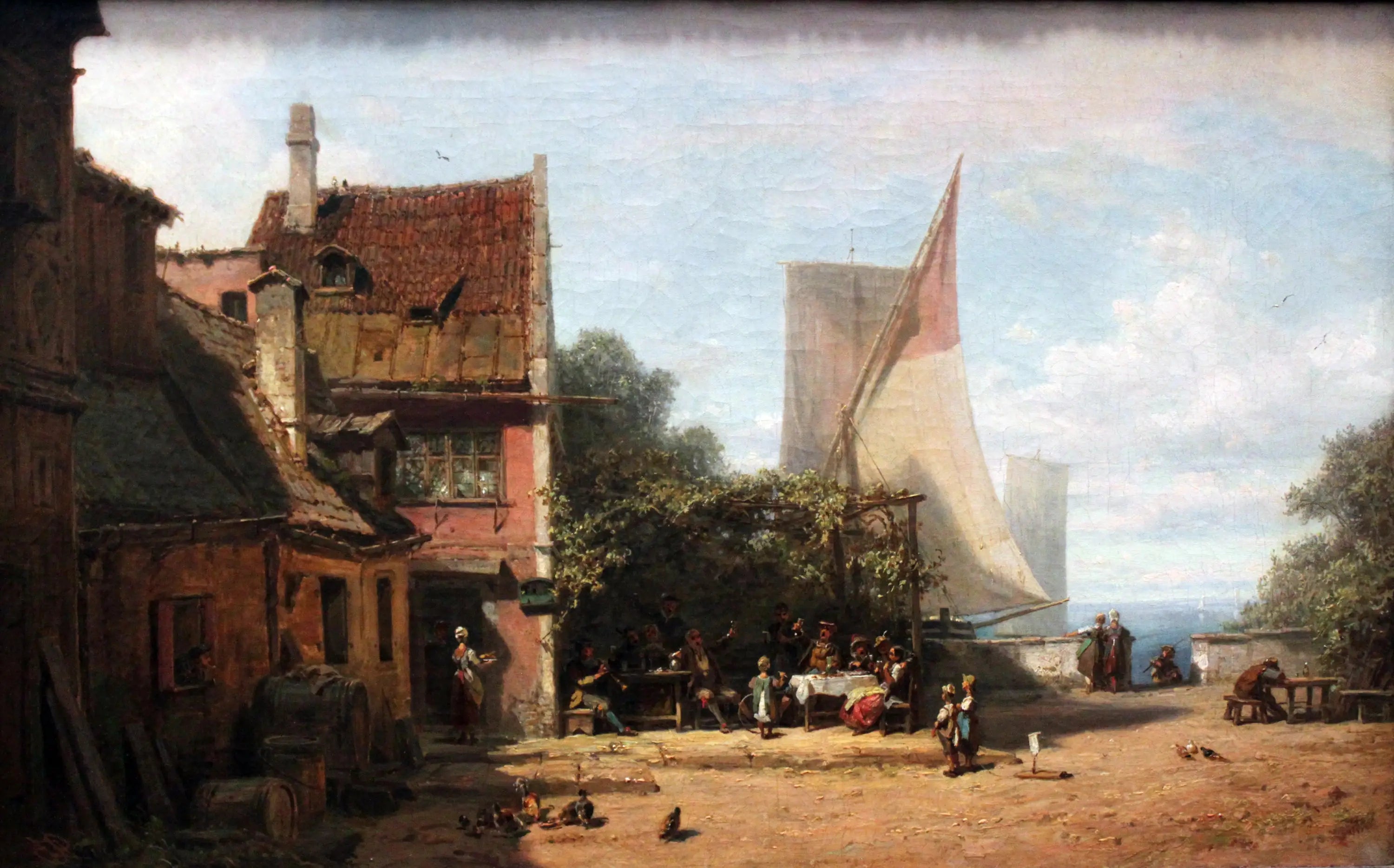 Ancienne taverne près du lac Starnberger - Carl Spitzweg - Alpha Reproduction
