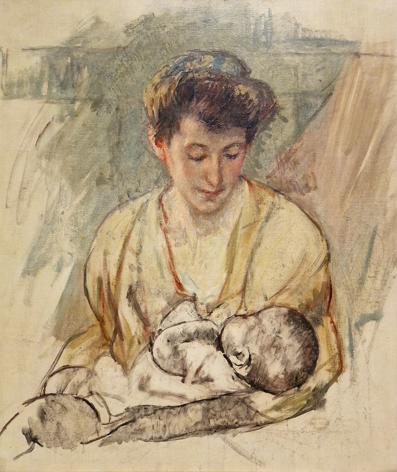 Mère Rose regardant son bébé endormi - Mary Cassatt
