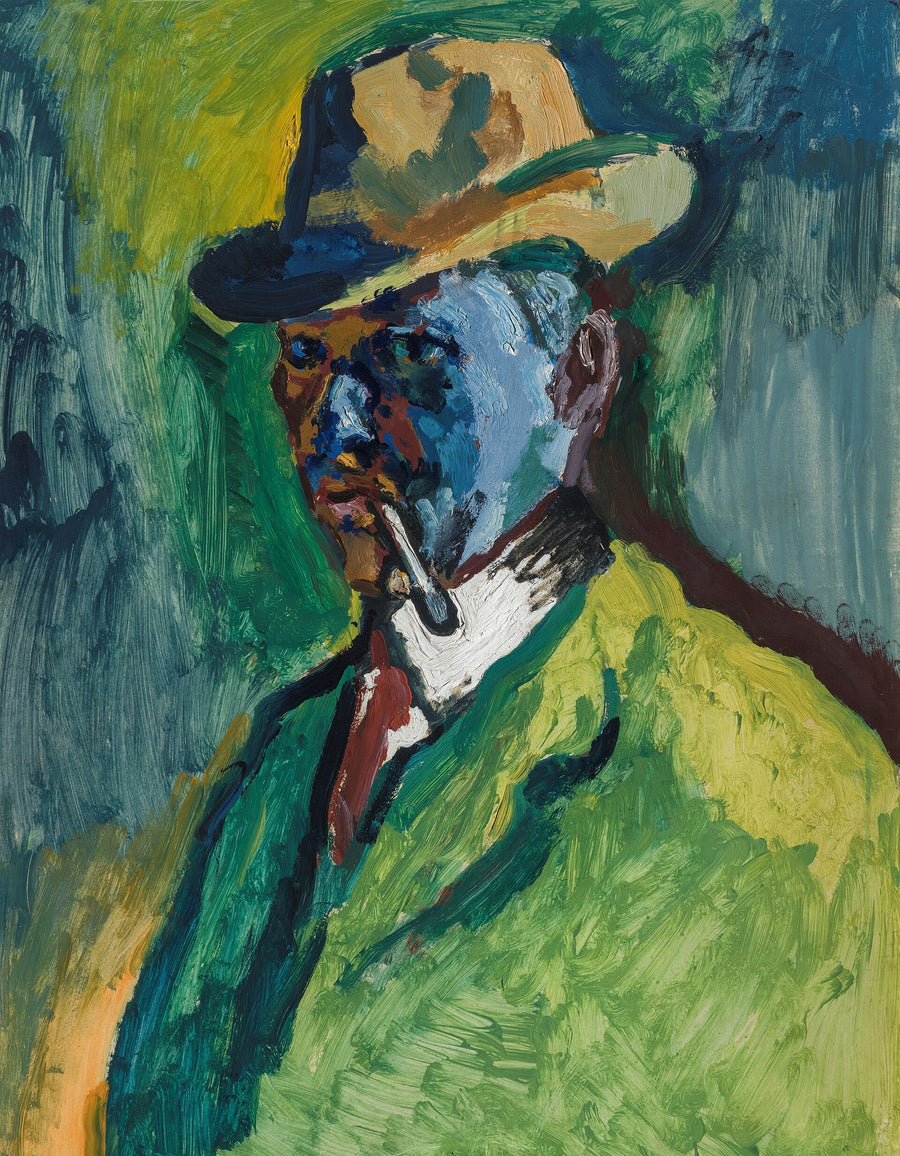 Autoportrait à la cigarette, Emil Filla, 1908