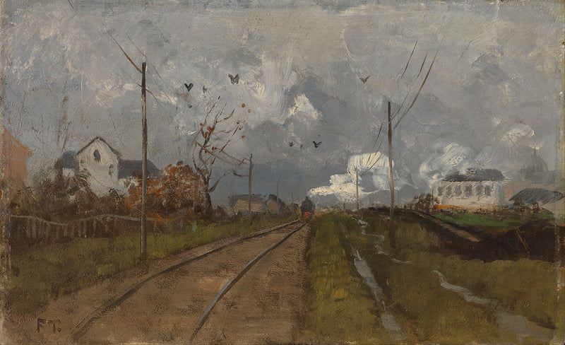 Le Train arrive - Frits Thaulow