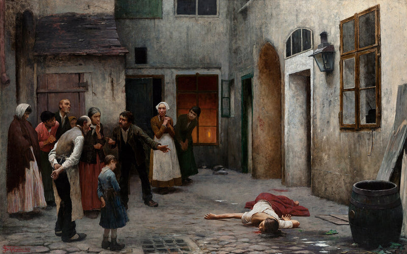 Meurtre dans la maison - Jakub Schikaneder
