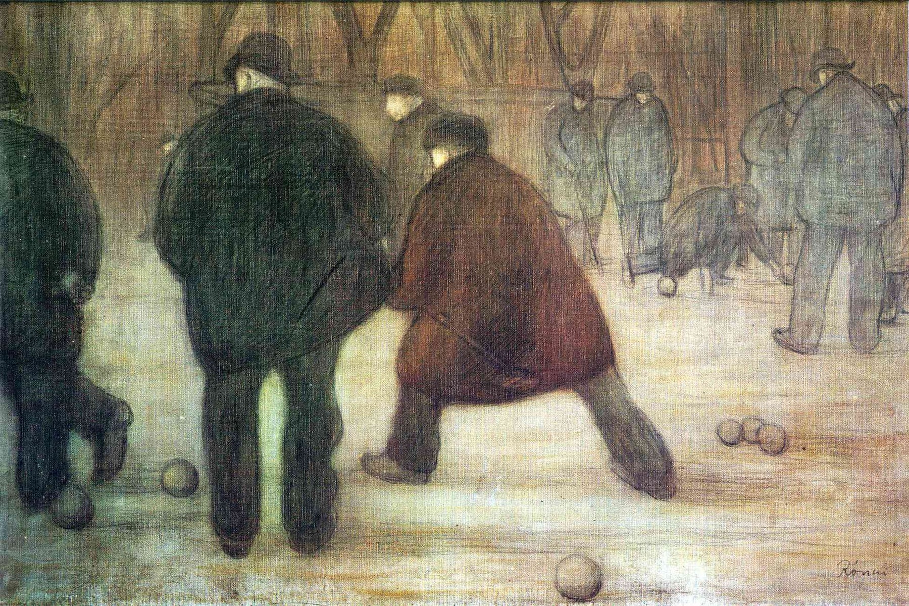 Joueurs de boules, József Rippl-Rónai, 1892
