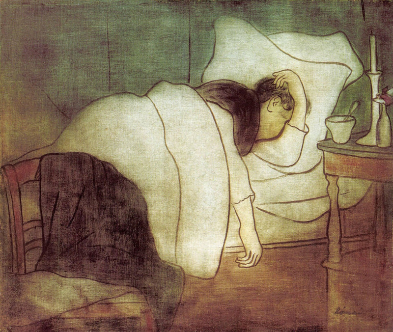 Femme couchée dans son lit - József Rippl-Rónai