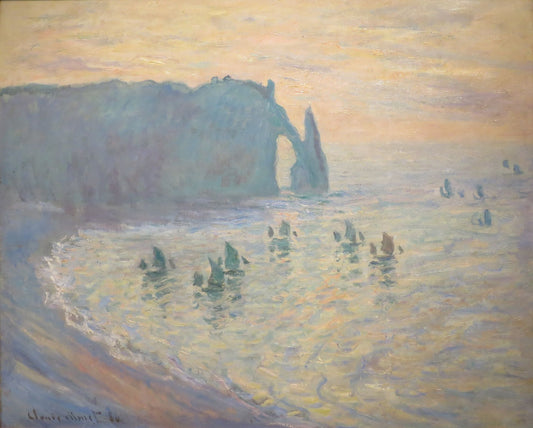 🏖️ شاطئ إترتا – كلود مونيه (1885–1886)