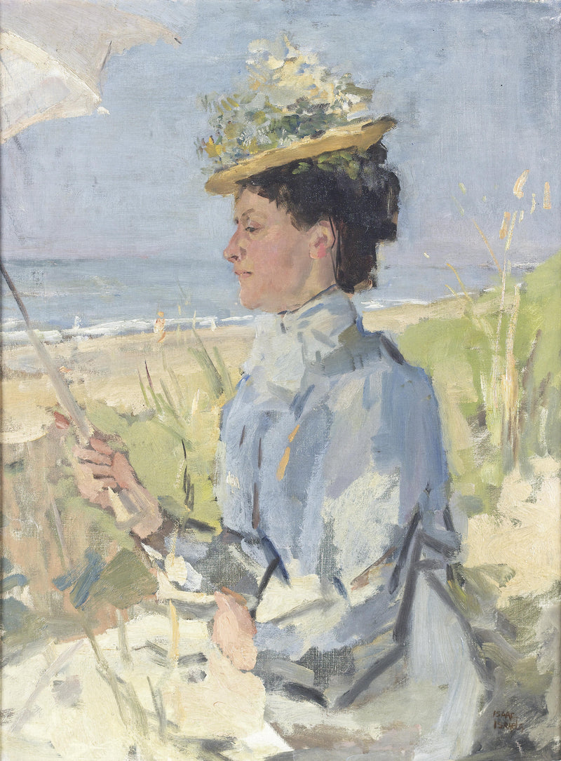 À la plage - Portrait de Martha Salomon - Isaac Israëls