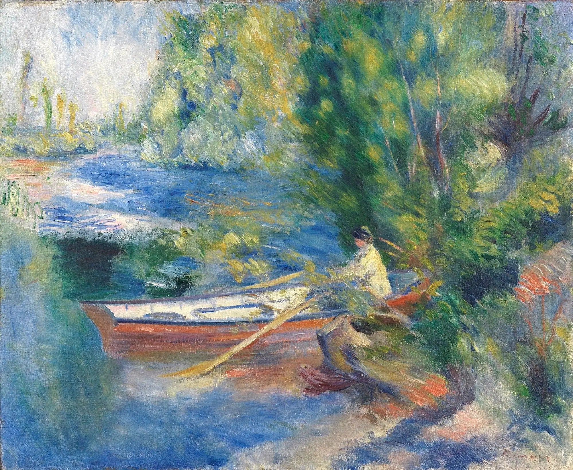 Reproduction du tableau « Au Bord de l'Eau - Pierre-Auguste Renoir » par Alpha Reproduction en peinture à l’huile