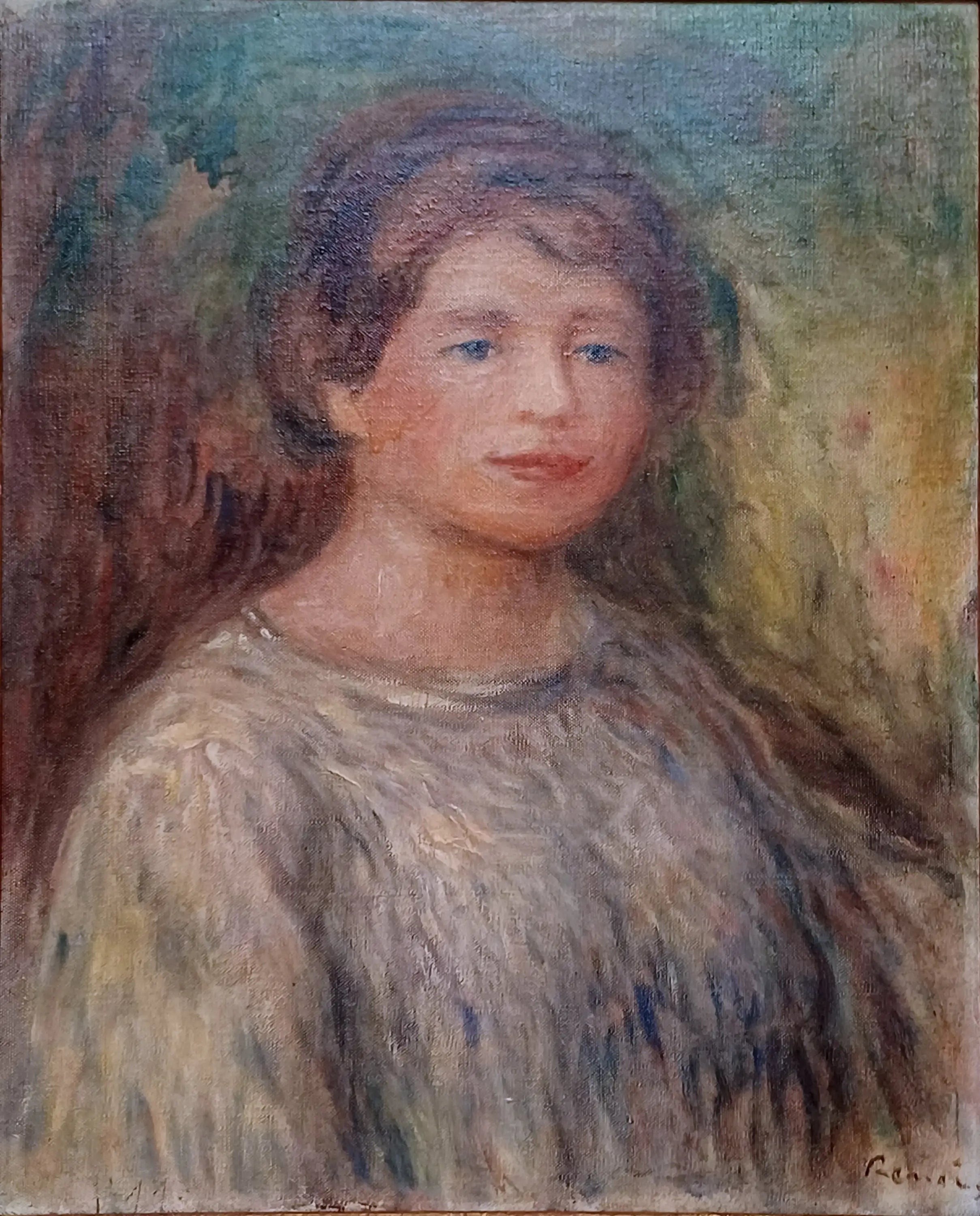 Reproduction du tableau « Portrait d'une femme - Pierre-Auguste Renoir » par Alpha Reproduction en peinture à l’huile