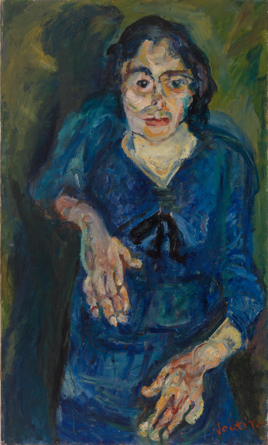 Cahim Soutine - La Femme en bleu (Barnes Foundation) (1919) - Chaim Soutine