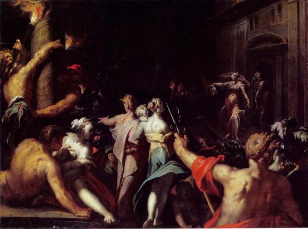 Judith présente la tête d'Holopherne - Abraham Bloemaert image 1 copie de tableau peinte à la main