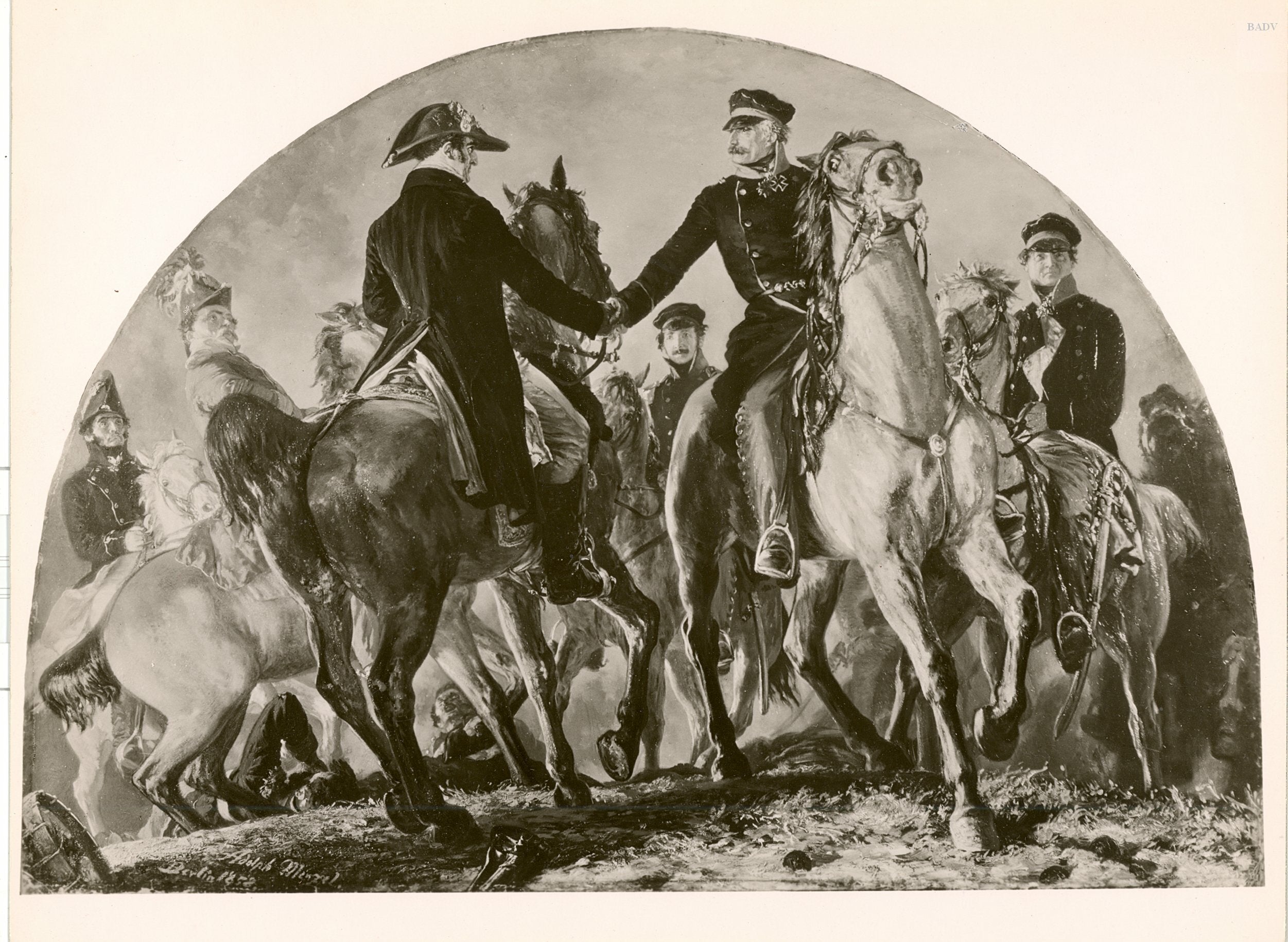 rencontre de Blücher et Wellington - Adolph von Menzel